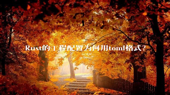 Rust的工程配置为何用toml格式？