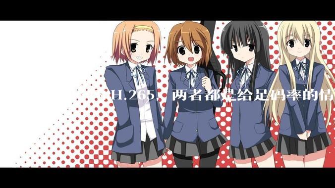 H.264和H.265，两者都是给足码率的情况下，谁能提供的画质上限更高?